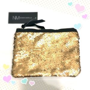 Neiman Marcus Reversible Sequin Pouch